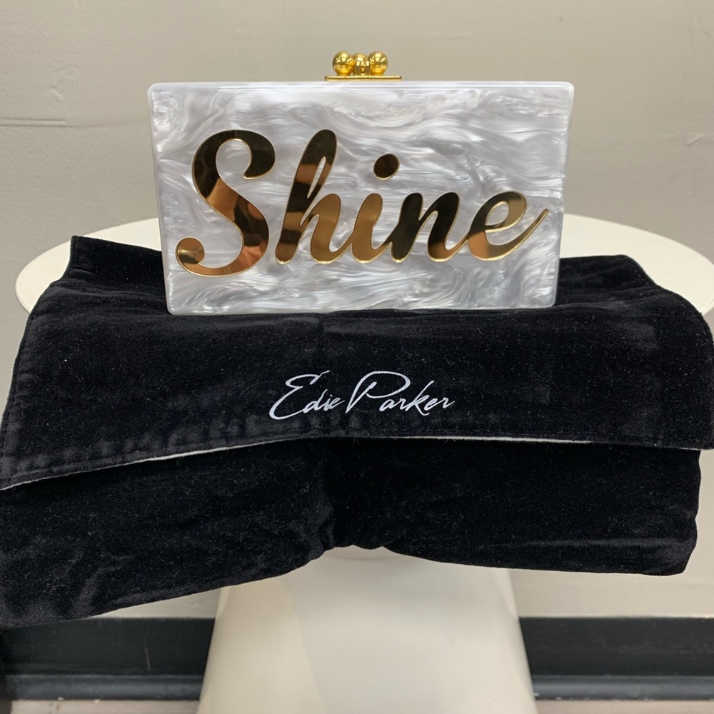 Edie Parker acrylic clutch handmade
